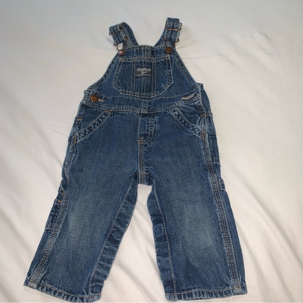 OshKosh B'gosh Blue Denim Overalls 9 months